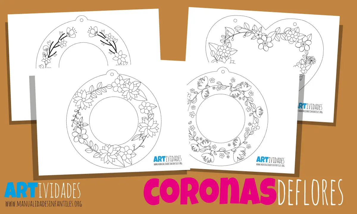  coronas de flores para imprimir y regalar