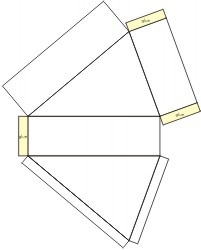 molde para cajita con forma de tarta