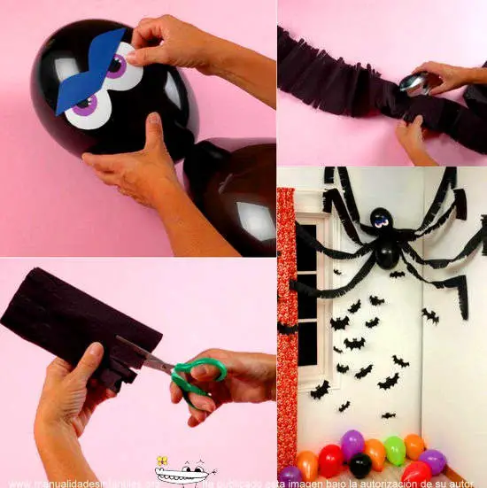 decoracion halloween con globos