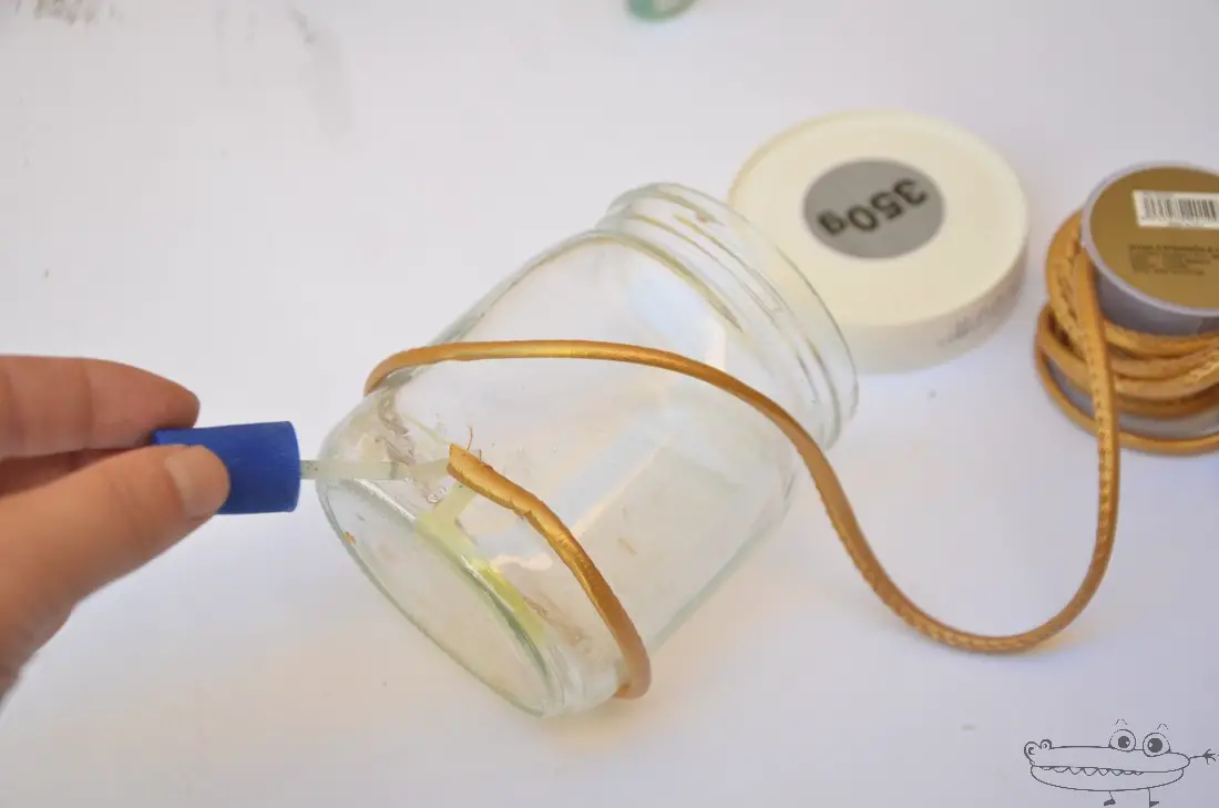 Decorar tarro de cristal para portavelas