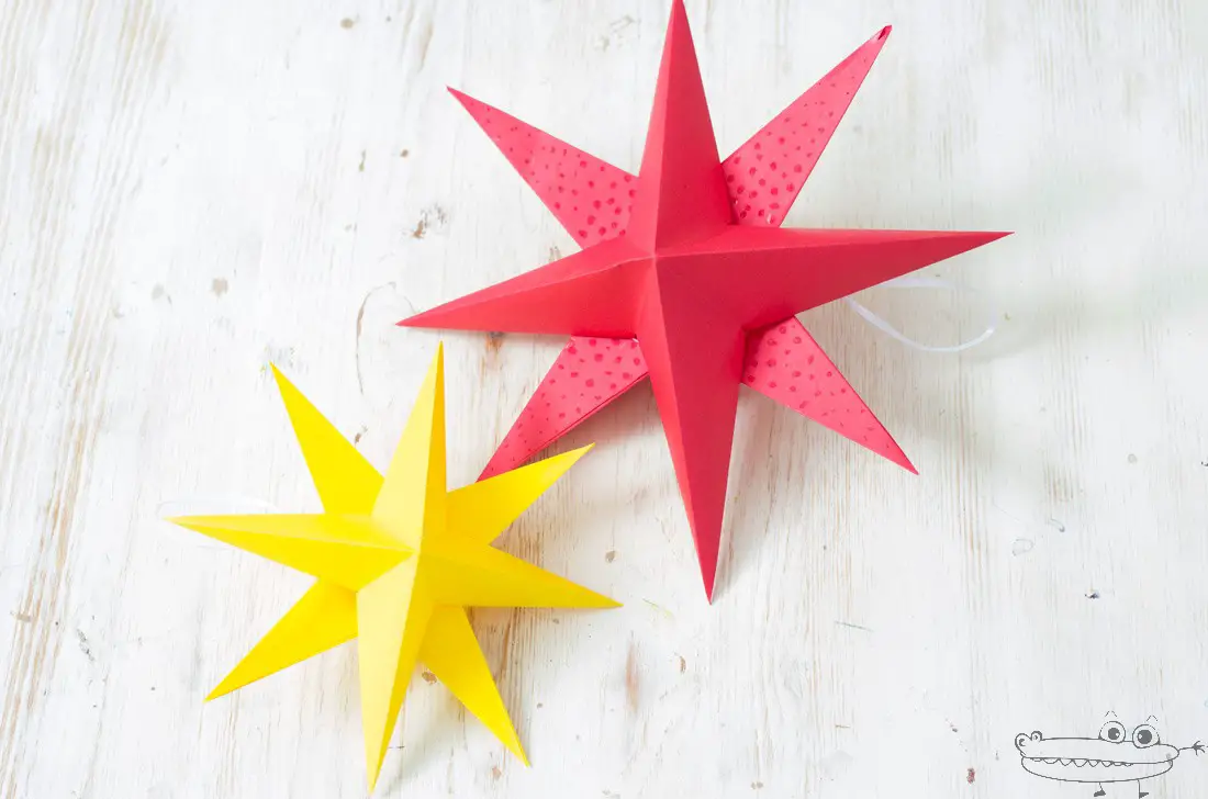 Estrellas 3d De Papel Estrella de Navidad 3D -Manualidades Infantiles