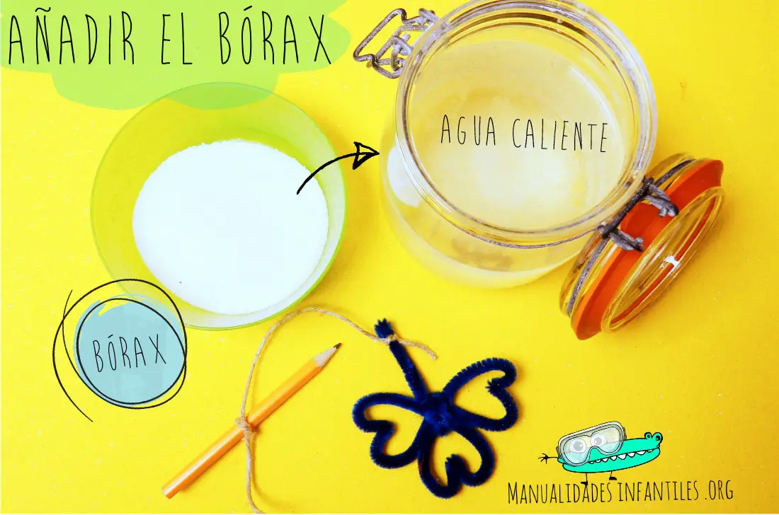 experimento con borax figuras de cristal