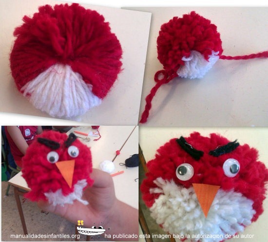 pompones de angrybirds