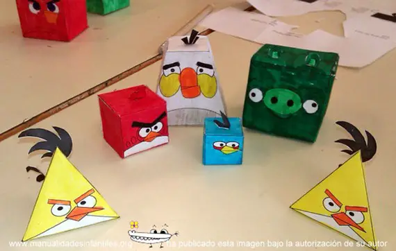 angry birds de papel para armar