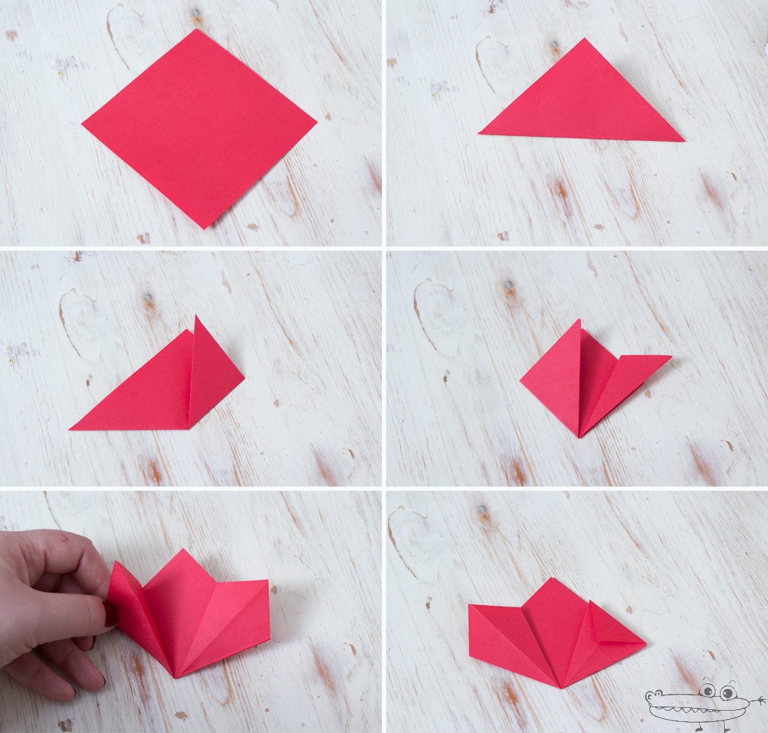 Flor de Navidad con papel -Manualidades Infantiles Flor de Navidad con papel -Manualidades Infantiles