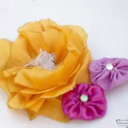 como hacer flores de tela para flamenca