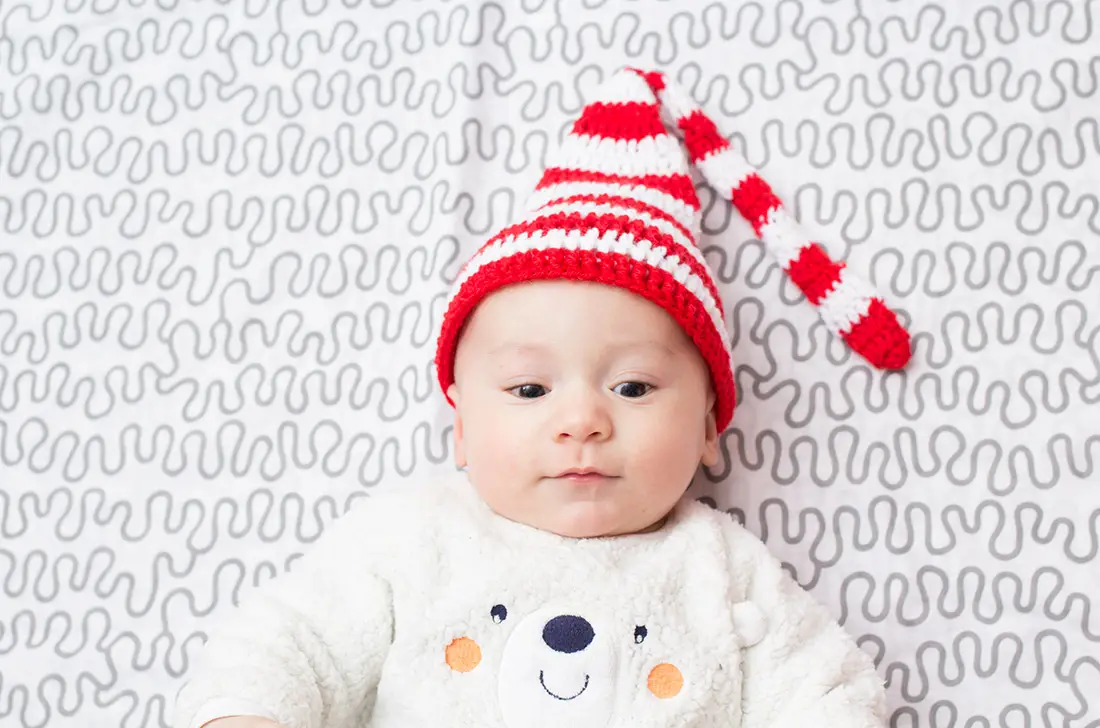 Patrón gorro de elfo para bebe