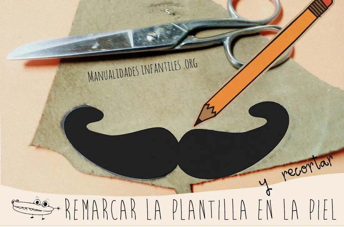 hacer un llavero mostacho de cuero