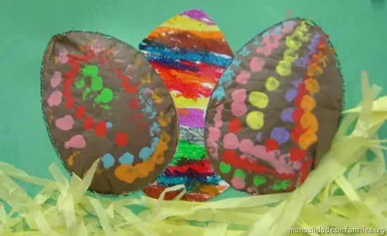Huevos de Pascua en el Nido - Actividades para niños, manualidades ...