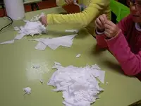 Careta de Bruja con Papel Mache