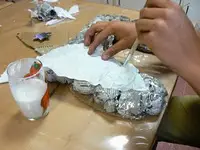 Careta de Bruja con Papel Mache