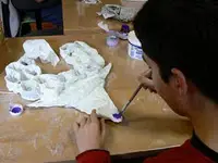 Careta de Bruja con Papel Mache