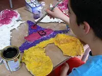 Careta de Bruja con Papel Mache