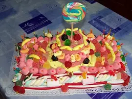 como hacer una tarta de chuches