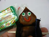 Figuritas de Castanas para el Belen Reciclado