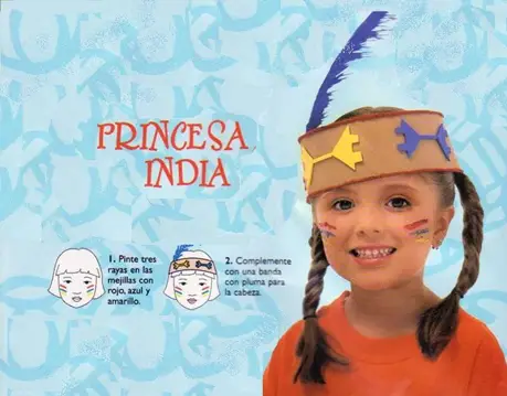 Maquillaje Indio niña sencillo