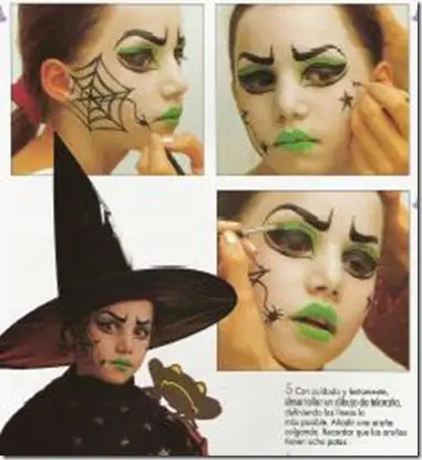 Maquillaje de Bruja niña