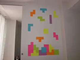 Decoracion del tetris con post-it