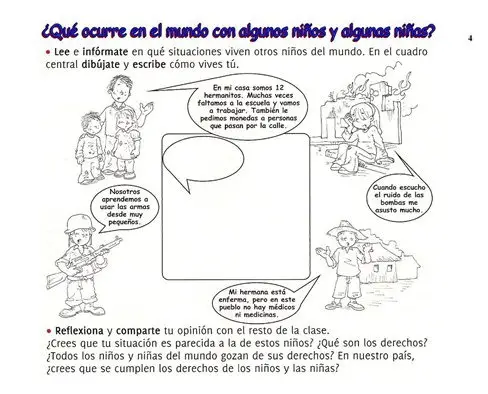 laminas dibujos derechos niños 4