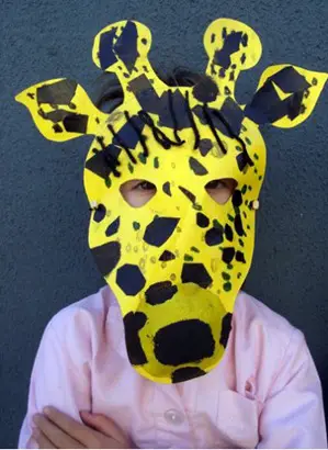 galón aceptable Borrar Mascara de Jirafa con Cartulina y Collage -Manualidades Infantiles