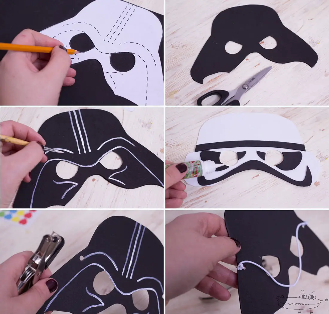 Típico escotilla Esta llorando Máscaras de Star Wars -Manualidades Infantiles