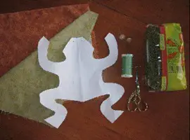 materiales para hacer la rana de tela