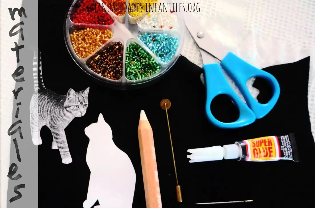 materiales para hacer un broche de gato