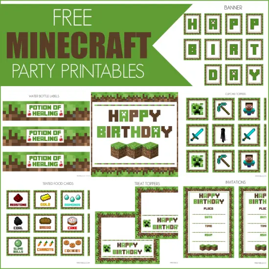  Imprimibles Minecraft -Manualidades Infantiles