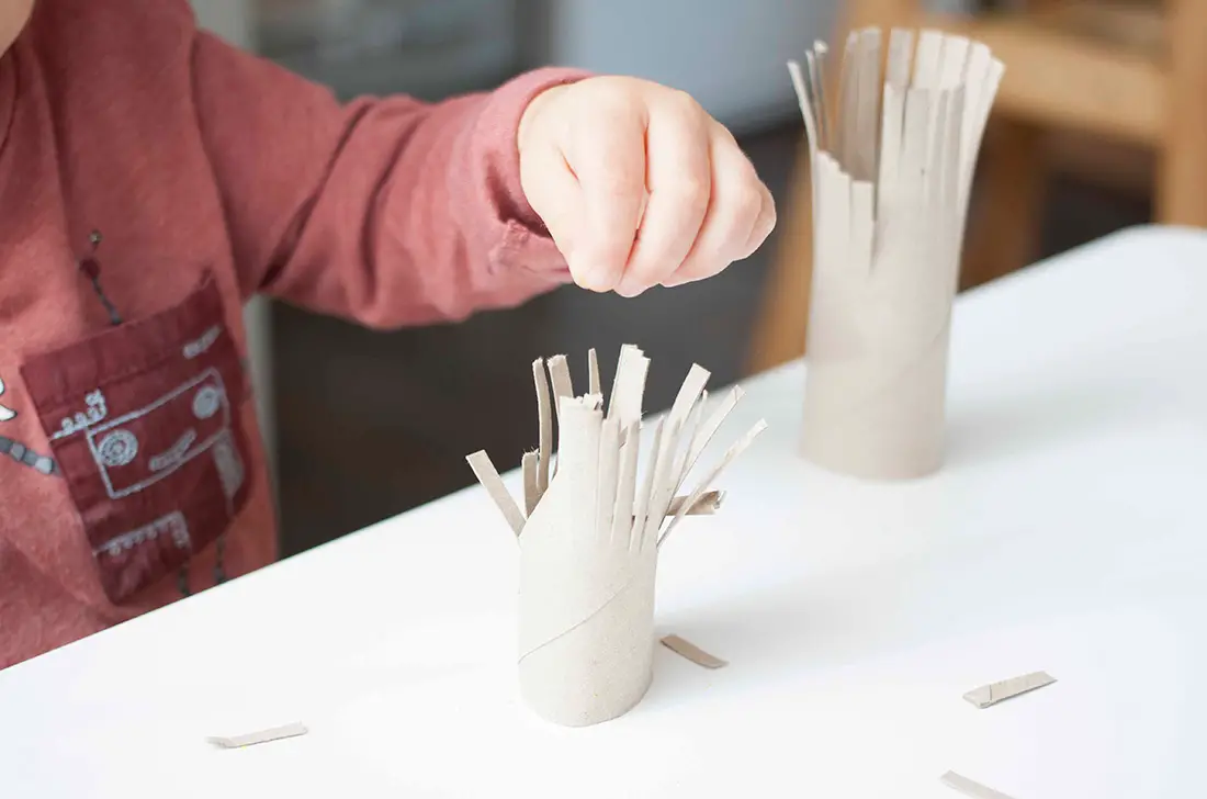 Cortar el pelo a los rollos Actividades para preescolar