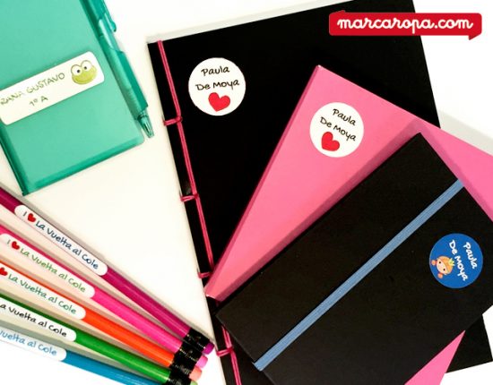 etiquetas para marcar las cosas del cole