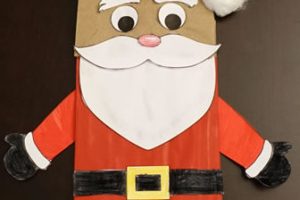 Papá Noel reciclado con bolsa de papel