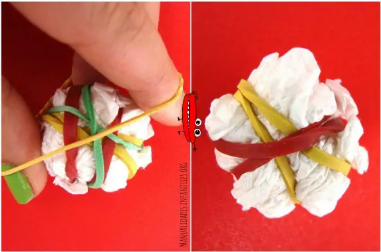 pelota con gomitas paso a paso