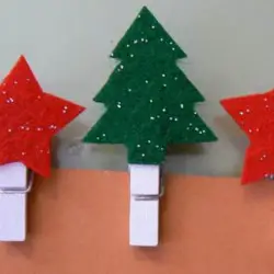 Pinzas navideñas para decoración