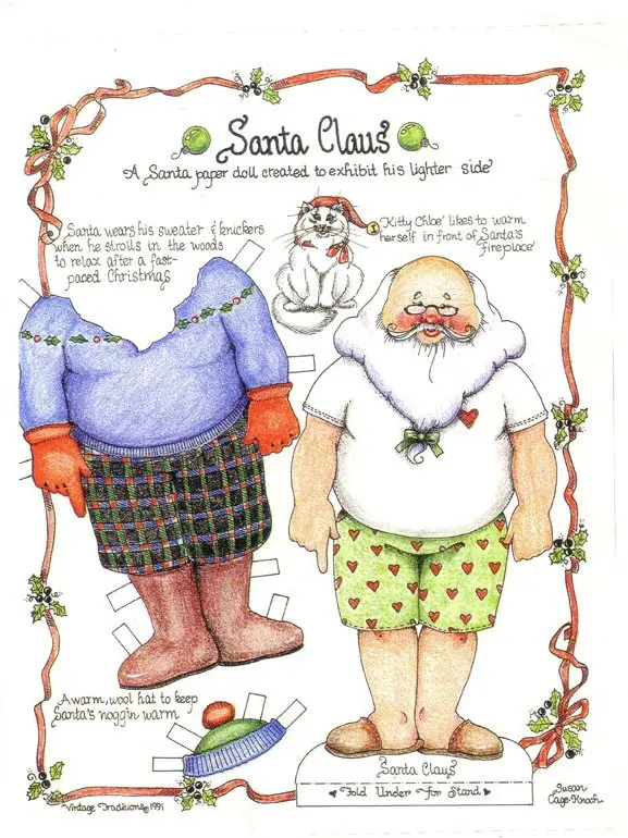 recortables de santa claus