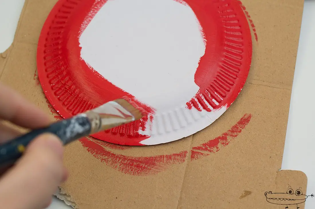 pintar el plato para hacer el reloj