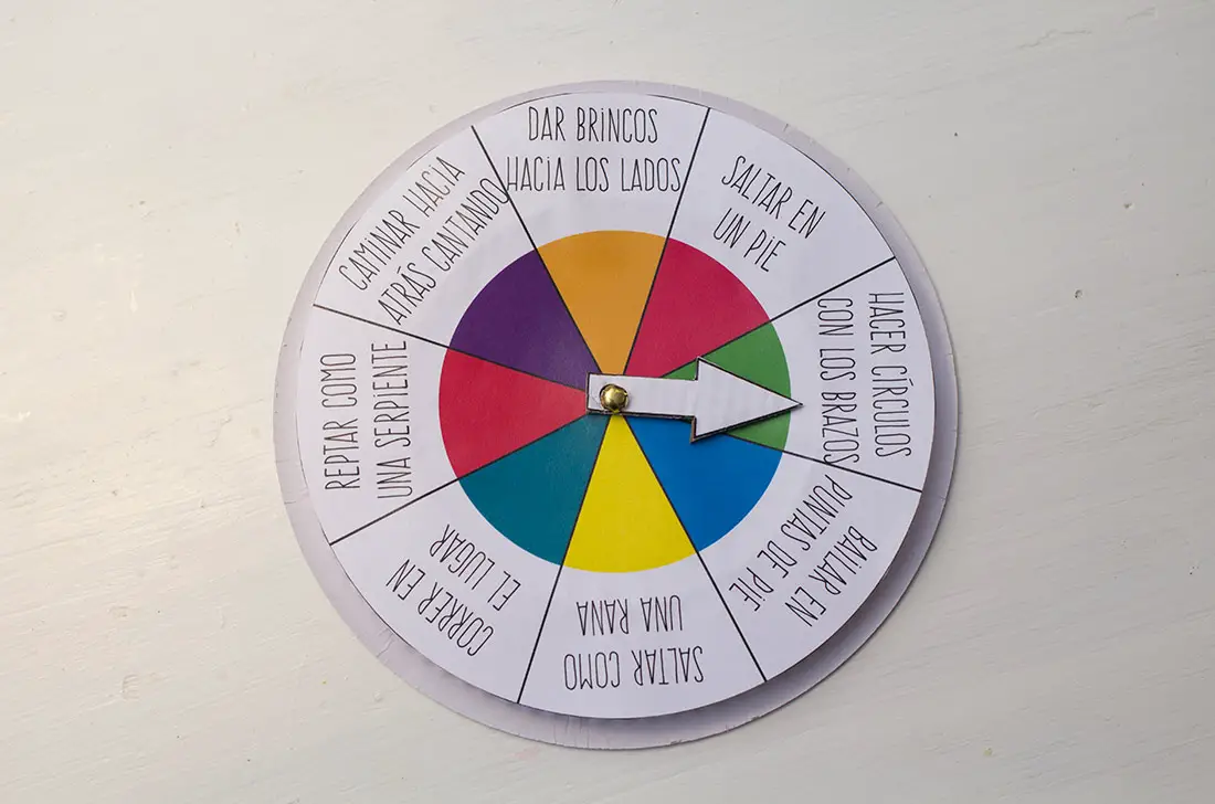 Ruleta de la motricidad -Manualidades Infantiles