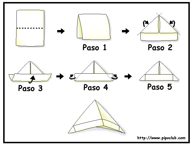 Es una suerte que Relámpago Mercado Sombrero de Vikingo - Origami -Manualidades Infantiles