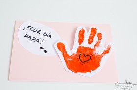 tarjeta dia del padre de mano