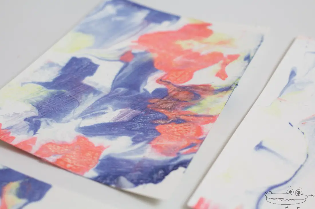 Acuarelas con espuma de afeitar