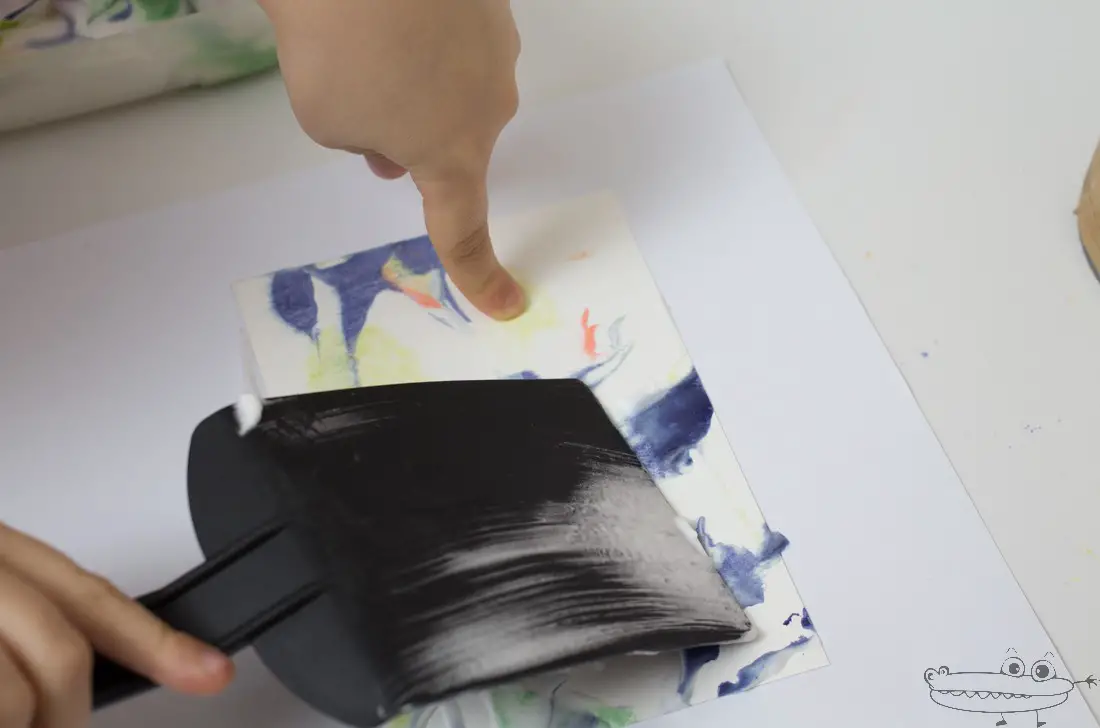 Acuarelas con espatula