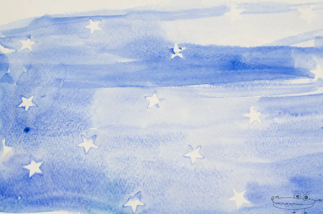 Aprender a pintar cielo estrellado con preescolar