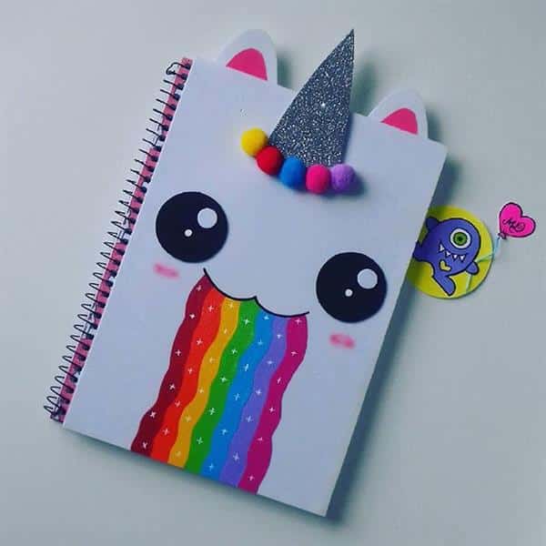 super easy eva unicorn notebook