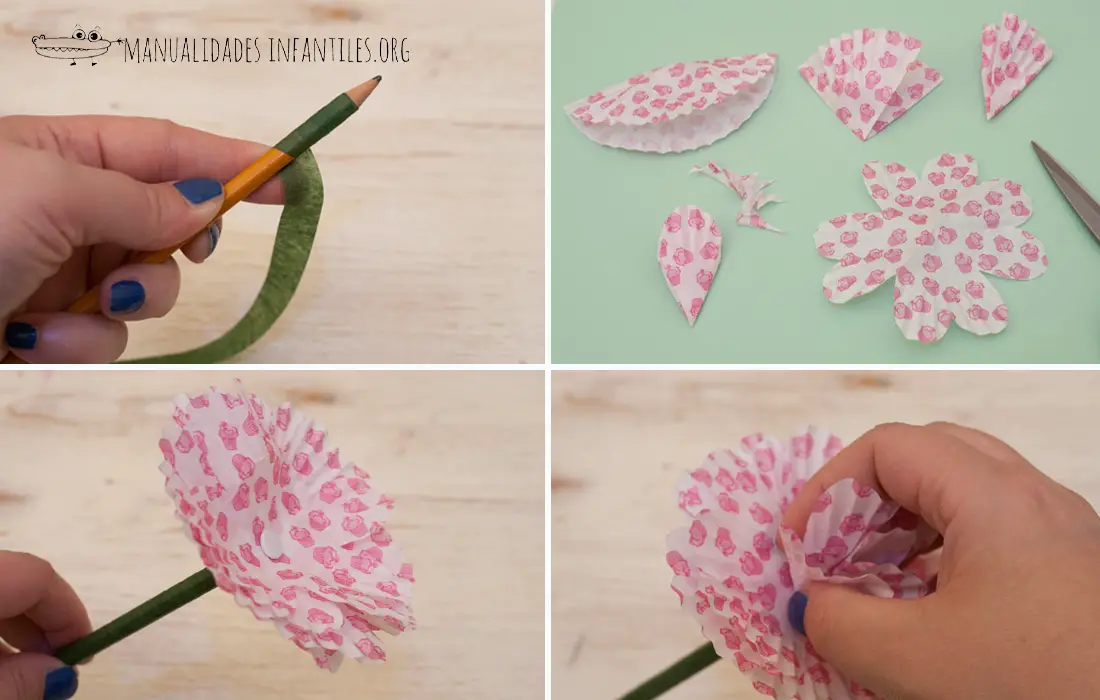tutorial flores con pirotines