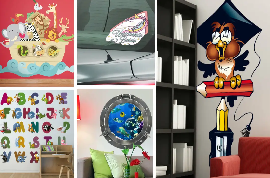 cómo decorar con vinilos infantiles personalizados